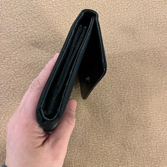 Preowned Prada Nylon Logo plate black trifold wallet - Picture 3 of 15